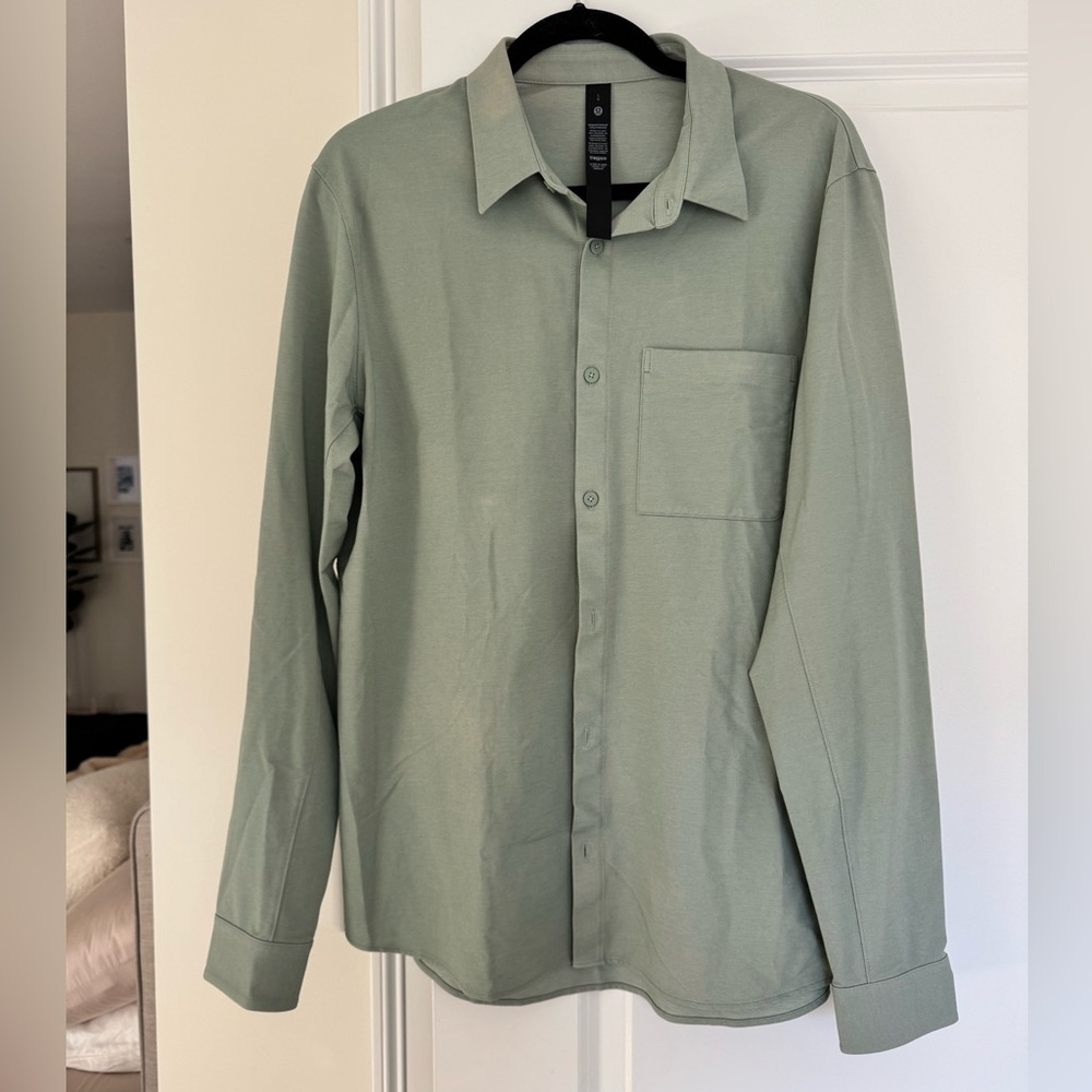 Lululemon Athletica Light Green Collared Shirt